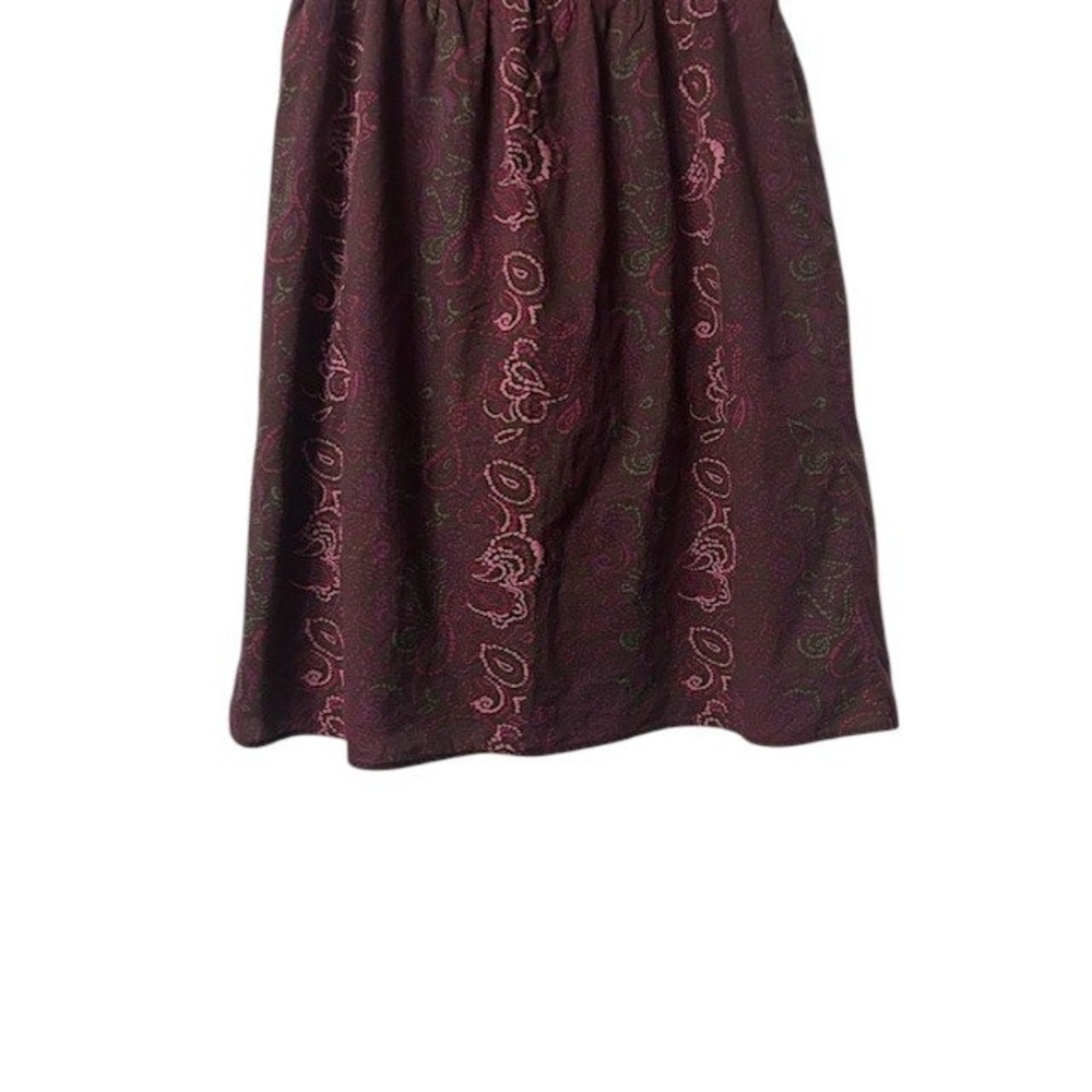 SONOMA Dress L Burgundy Paisley‎ Sleeveless Romantic Earthy Boho Cottagecore - Picture 10 of 16
